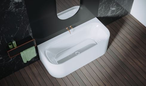 Ванна акриловая Riho Devotion back2wall 180*80 B096003005 с функцией Riho Fall