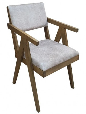 Стул-кресло Берген бук дуб рустикальный/релакс крем