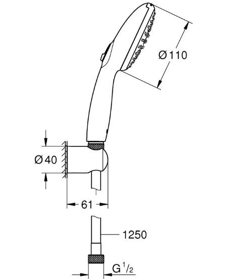 Душевой гарнитур Grohe Tempesta 110 27799003