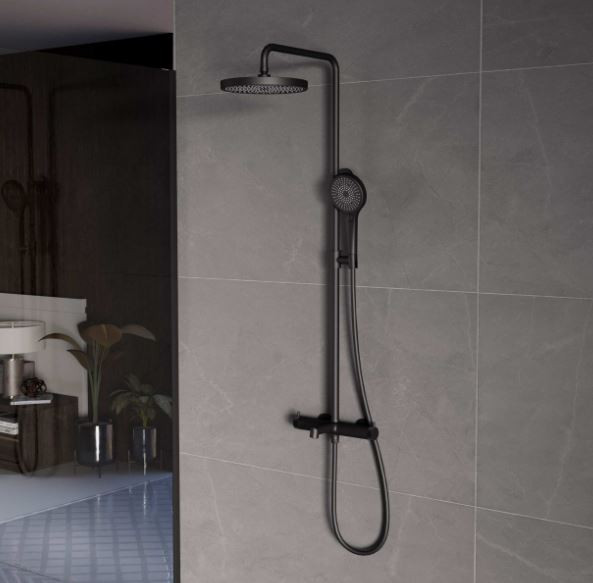 Душевая система Vincea Rim VSFS-2RM1MB черный матовый