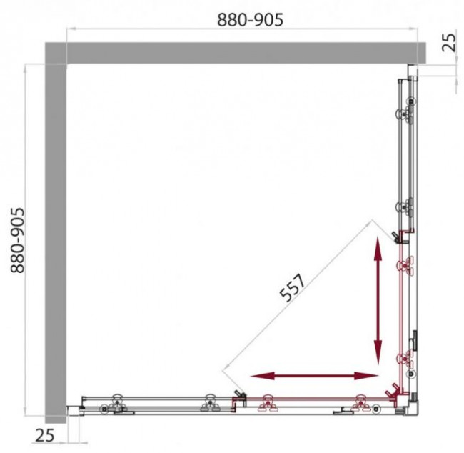 Душевой уголок BelBagno SELA-A-2 90*90
