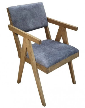 Стул-кресло Берген бук дуб рустикальный/релакс сильвер