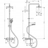 Душевая система Hansgrohe Vernis Shape Showerpipe 230 1jet 26284000 с термостатом для ванны