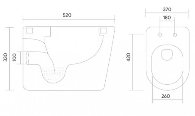 Унитаз подвесной Aquatek Альфа AQ1910-00 безободковый с микролифтом