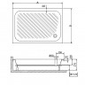Душевой поддон прямоугольный RGW B/CL-S 800x1000 16180280-51