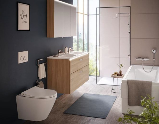 Комплект инсталляции VitrA V12 9856B003-7205 с безободковым унитазом VitrA Integra Round кнопка хром глянец