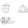 Комплект инсталляции VitrA V12 9856B003-7205 с безободковым унитазом VitrA Integra Round кнопка хром глянец