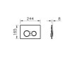 Комплект инсталляции VitrA V12 9856B003-7205 с безободковым унитазом VitrA Integra Round кнопка хром глянец