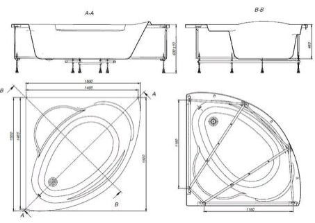 Ванна акриловая Roca Bali 150*150 ZRU9302916