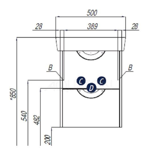 Тумба под раковину Акватон Сильва 50 1A211701SIW60 дуб фьорд