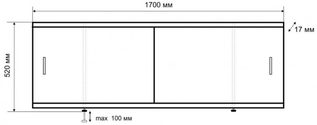 Экран под ванну Emmy Эко 170