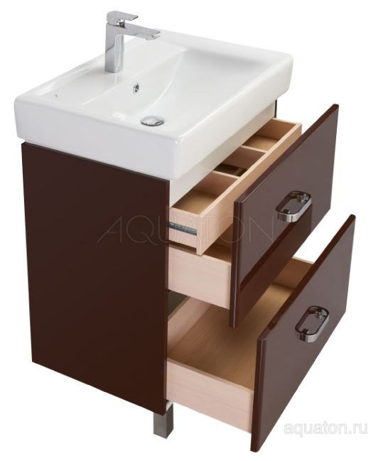 Тумба под раковину Акватон Америна 70 Н 1A169301AM430 темно-коричневая