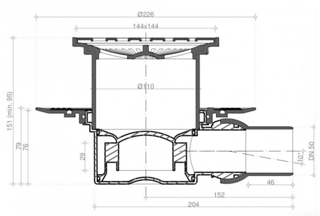 Душевой трап Pestan Confluo Standard Drops 1 13000009