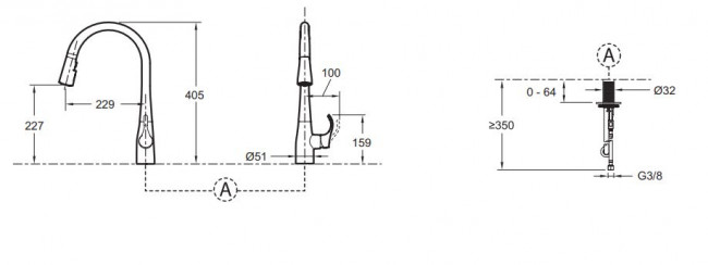 Смеситель Jacob Delafon Simplice 596D-VS для кухни