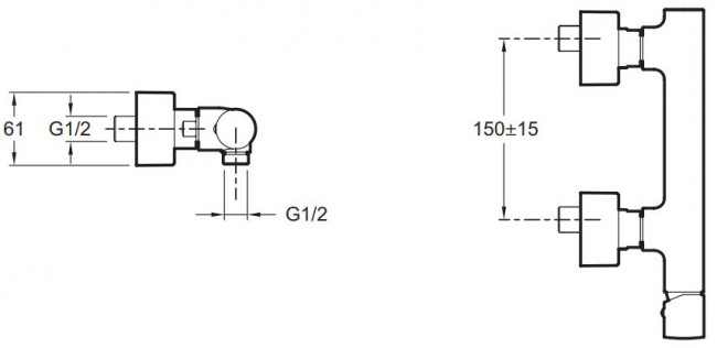 Смеситель Jacob Delafon Toobi E8962-BN для душа