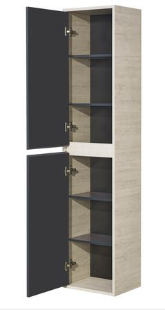 Шкаф-колонна Акватон Лофт Урбан 1A248103LQX60 серый графит дуб орегон