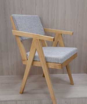 Стул-кресло Берген бук натуральный/релакс сильвер