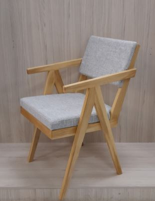 Стул-кресло Берген бук натуральный/релакс сильвер