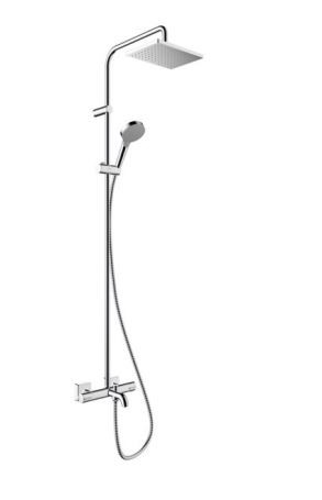 Душевая система Hansgrohe Vernis Shape Showerpipe 230 1jet EcoSmart 26098000 с термостатом для ванны