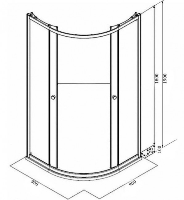 Душевой уголок Parly ZF91 90*90