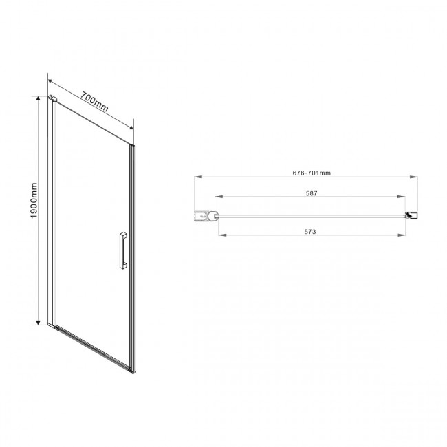 Душевая дверь Vincea Orta 70 VPP-1O700CH-L шиншилла левая