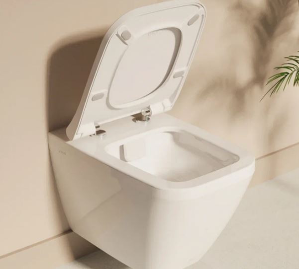 Комплект инсталляции VitrA V12 9856B003-7206 с безободковым унитазом VitrA Integra Square кнопка матовый хром