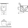 Комплект инсталляции VitrA V12 9856B003-7206 с безободковым унитазом VitrA Integra Square кнопка матовый хром