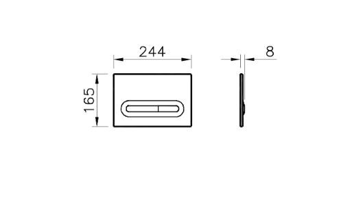 Комплект инсталляции VitrA V12 9856B003-7206 с безободковым унитазом VitrA Integra Square кнопка матовый хром
