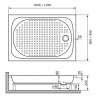 Душевой поддон прямоугольный RGW LUX/TN 800x1200 16180282-21