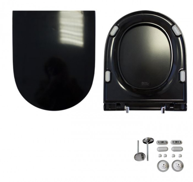 Унитаз-компакт Sanita Luxe Best Color Black с микролифтом BSTSLCC06100522