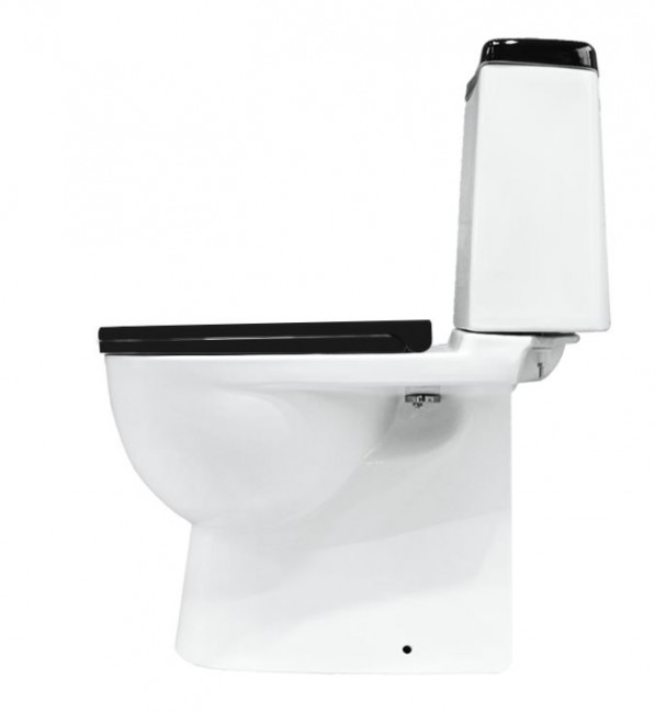 Унитаз-компакт Sanita Luxe Best Color Black с микролифтом BSTSLCC06100522