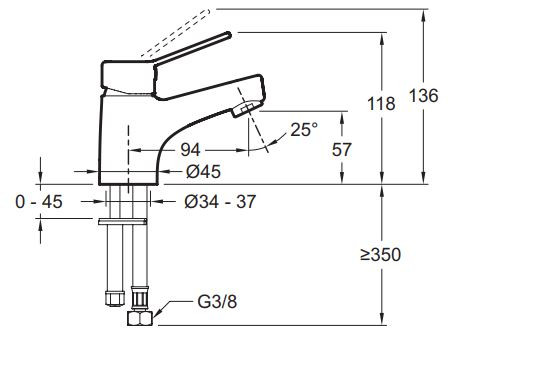 Смеситель Jacob Delafon Eo E24158RU-CP для раковины
