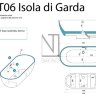 Ванна акриловая NT Bagno Isola di Garda 178*78 NT06