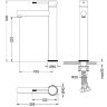 Смеситель Timo Saona 2311/03F для раковины высокий черный матовый