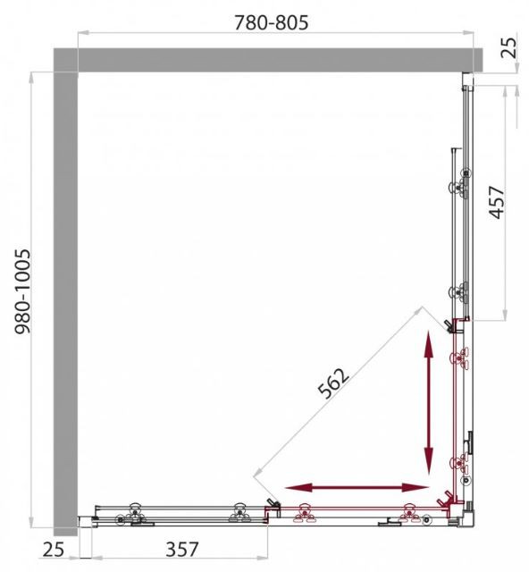 Душевой уголок BelBagno SELA-AH-2 100*80