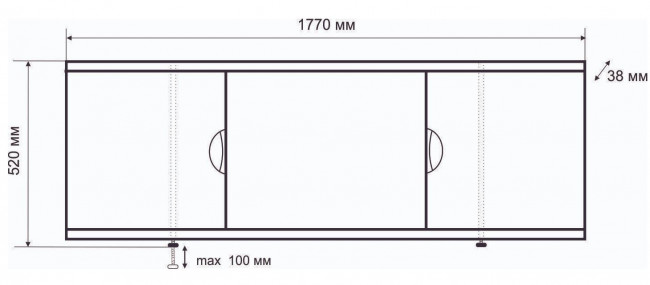 Экран под ванну Emmy Валенсия 177