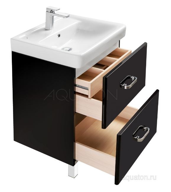 Тумба под раковину Акватон Америна 70 Н 1A169301AM950 черная