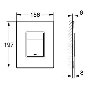 Клавиша смыва Grohe Skate Cosmopolitan 38849HV0