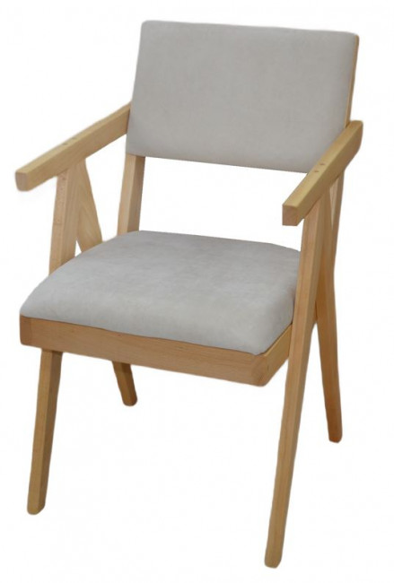 Стул-кресло Берген бук натуральный/бренди 3