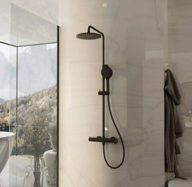 Душевая система Vincea Rondo VSFS-1R0MB черный матовый