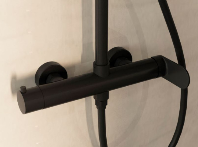 Душевая система Vincea Rondo VSFS-1R0MB черный матовый