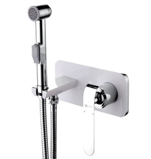 Комплект гигиенического душа Lemark Melange LM4919CW хром/белый