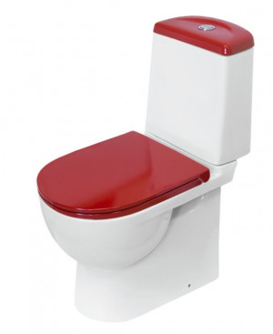 Унитаз-компакт Sanita Luxe Best Color Red с микролифтом BSTSLCC07110522