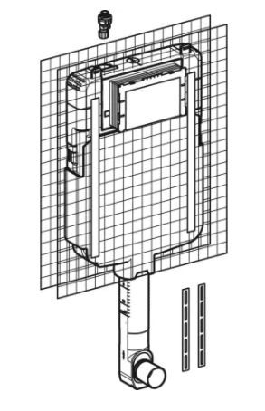 Смывной бачок скрытого монтажа Geberit Sigma 8 см 109.791.00.1