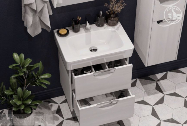 Тумба под раковину Акватон Сильва 60 1A211801SIW70 дуб полярный