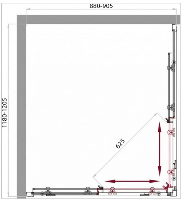 Душевой уголок BelBagno SELA-AH-2 120*90