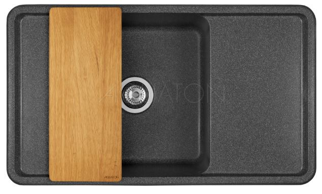 Мойка для кухни Акватон Беллис 87 1A724832BS210 графит