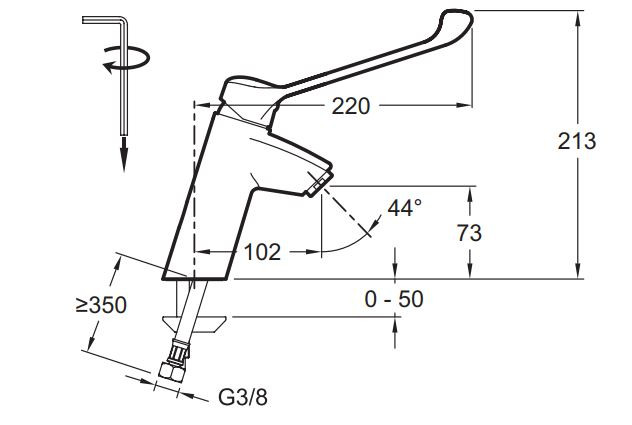 Смеситель Jacob Delafon Panache E18162-CP для раковины