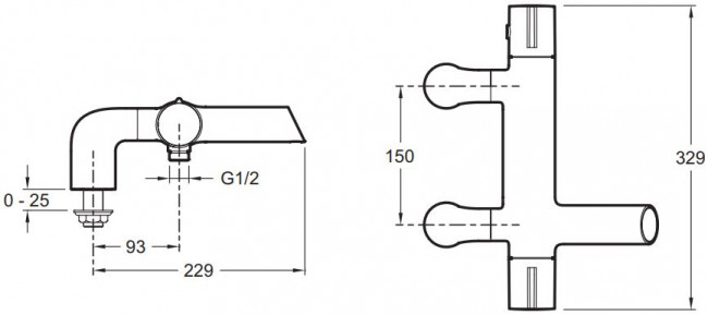 Смеситель Jacob Delafon Toobi E9095-CP для ванны термостат