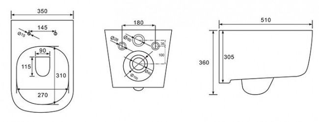 Унитаз подвесной Aquatek Дива AQ2012-00 безободковый с микролифтом